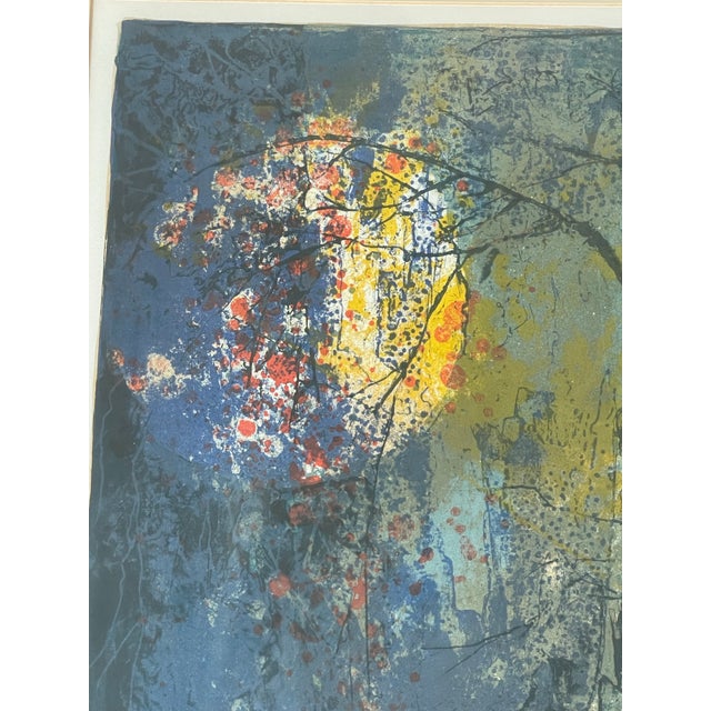 1960s Signed Hoi Lebadang Floral Lithograph "Epreuve D'artiste" Artist Proof For Sale - Image 9 of 12