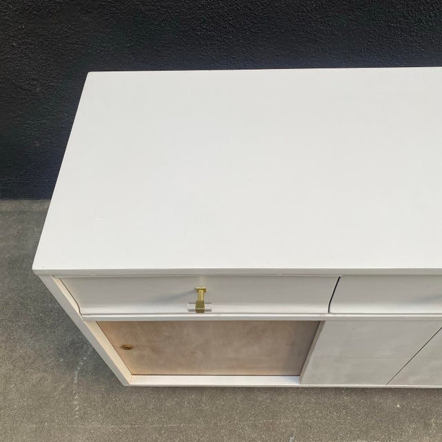 1960s Vintage Upcycled Painted Mid Century Sideboard Buffet For Sale In Los Angeles - Image 6 of 12