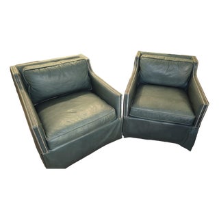 Bernhardt "Delano" Leather Club Chairs For Sale