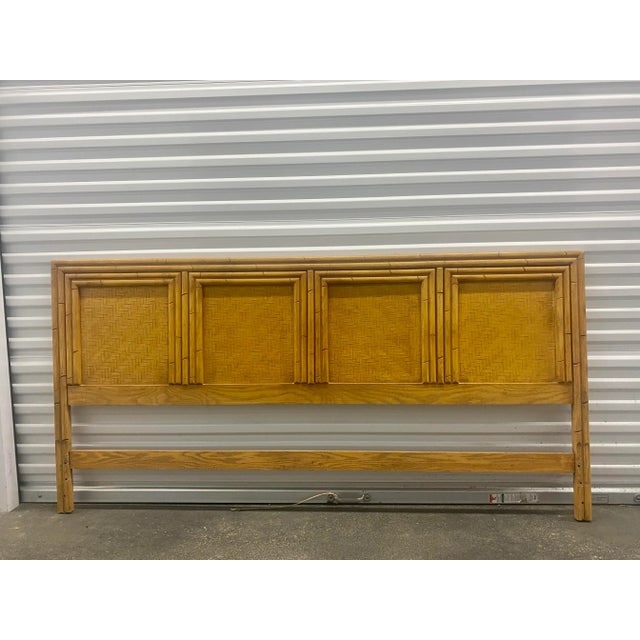 1970s King Size Faux Bamboo Headboard Chairish