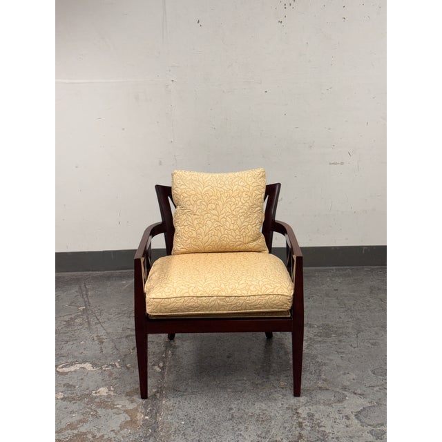Neoclassical Barbara Barry for Baker Furniture Double X Arm Chair For Sale - Image 3 of 12