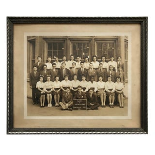 Vintage Photograph Sepia Tone 1940's Middle School Class Photo For Sale