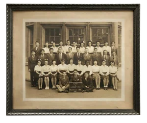 Vintage Photograph Sepia Tone 1940's Middle School Class Photo