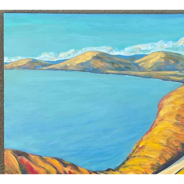 This is a wonderful large oil on canvas tranquil impressionistic seascape. Signed on the lower left. ============ Joao’s...
