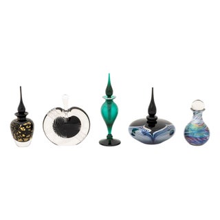 Steven Correia, Etc. Art Glass Perfume Bottles, 5 For Sale