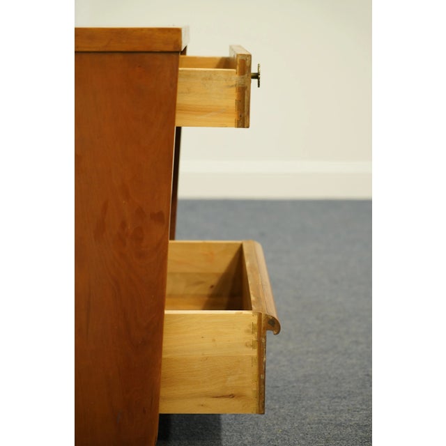 Wood Cavalier Furniture Solid Hard Rock Maple Mid Century Modern 20" Open Cabinet Nightstand For Sale - Image 7 of 13