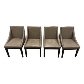 West Elm Leather Chairs For Sale