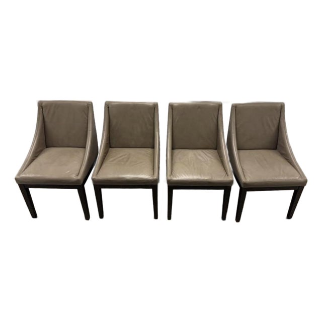 West Elm Leather Chairs For Sale