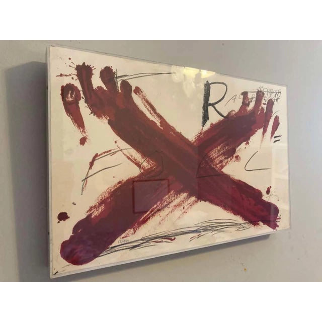 Antoni Tàpies Untitled, 1973 (Antoni Tàpies Modern Signed Litho Print, 63/150) Framed For Sale - Image 4 of 8