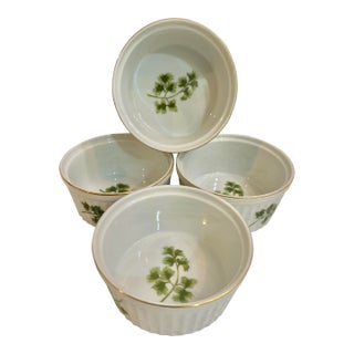 Vintage Sadek “Parsley” Ramekins or Individual Soufflé Dishes - A Set of 4 For Sale