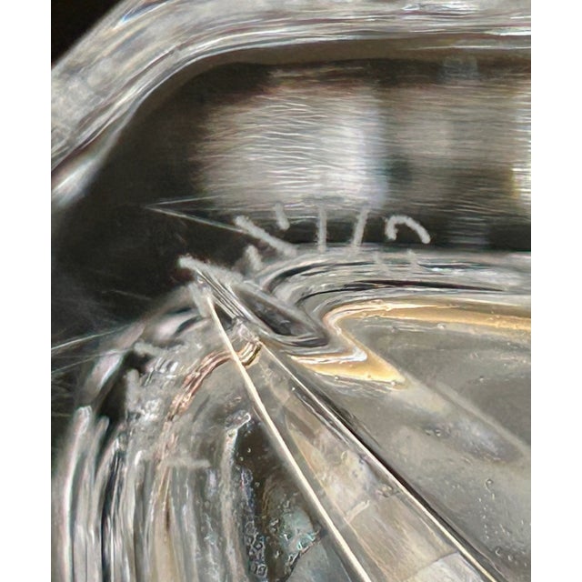 Transparent Vintage Atlantis Square Lead Crystal Decanter With Faceted Stopper, 10” For Sale - Image 8 of 13