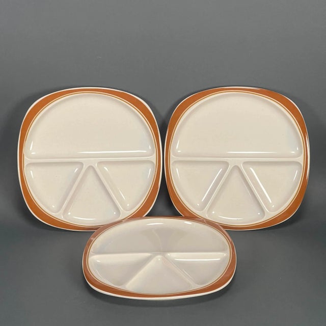 Vintage 1970s Rosenthal Studio Line Divided 4 Section Dinner Plates - Set of 3 For Sale - Image 13 of 13