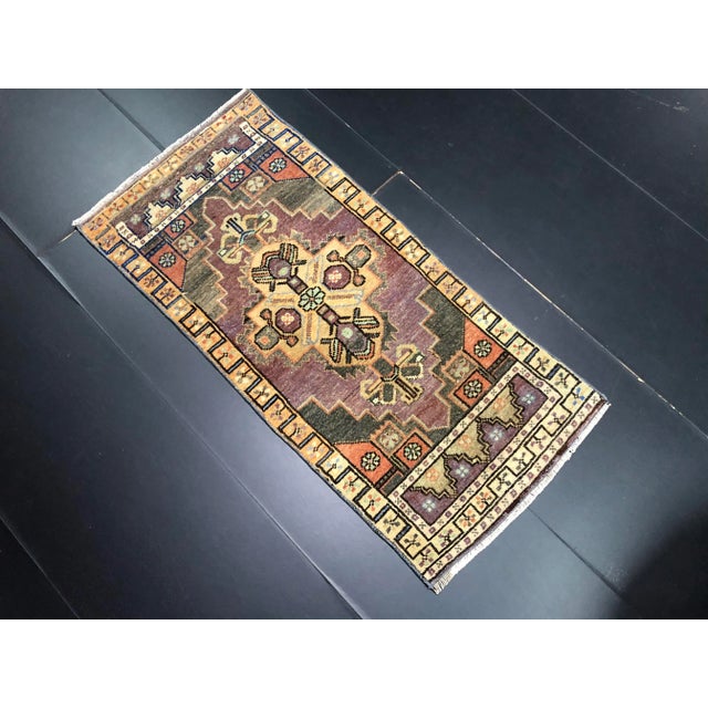 Tribal 1960s Vintage Oushak Multicolor Hand Knotted Rug For Sale - Image 3 of 6