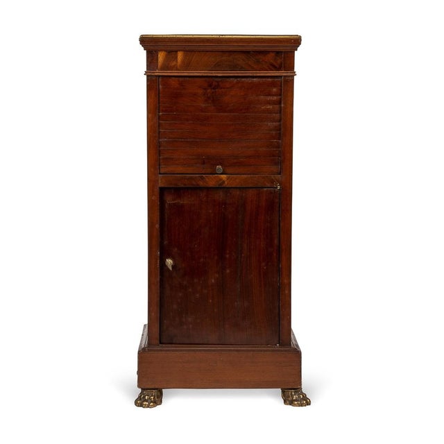 19th Century French Empire Style Ormolu Mounted Wood & Marble Pedestal, 1890s For Sale - Image 4 of 18