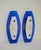 1970s Mid-Century Modern Blue and White Acrylic Glass Wall Lamps, Italy, 1970s, Set of 2 For Sale - Image 5 of 18