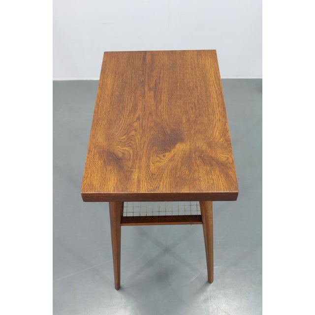 Czechoslovakian Side Table in Oak Finish, 1960s For Sale - Image 6 of 13