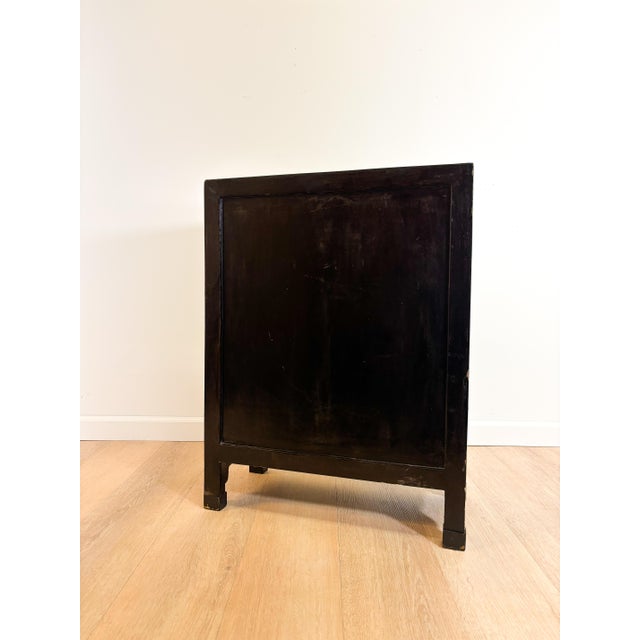 Black Antique Chinoiserie Hand Painted Cabinet For Sale - Image 8 of 8