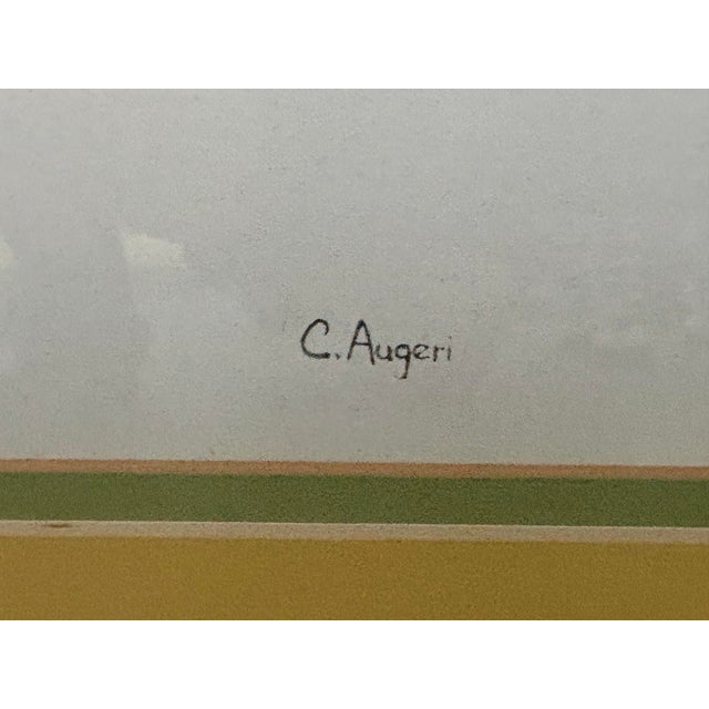 Illustration Vintage Botanical Illustration “Spring Floral” by C. Augeri, Large Framed Wall Art For Sale - Image 3 of 5