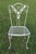 Mid-Century Modern Vintage Lee L. Woodard & Sons Wrought Iron White Patio Set—A Table and Four Chairs For Sale - Image 3 of 18