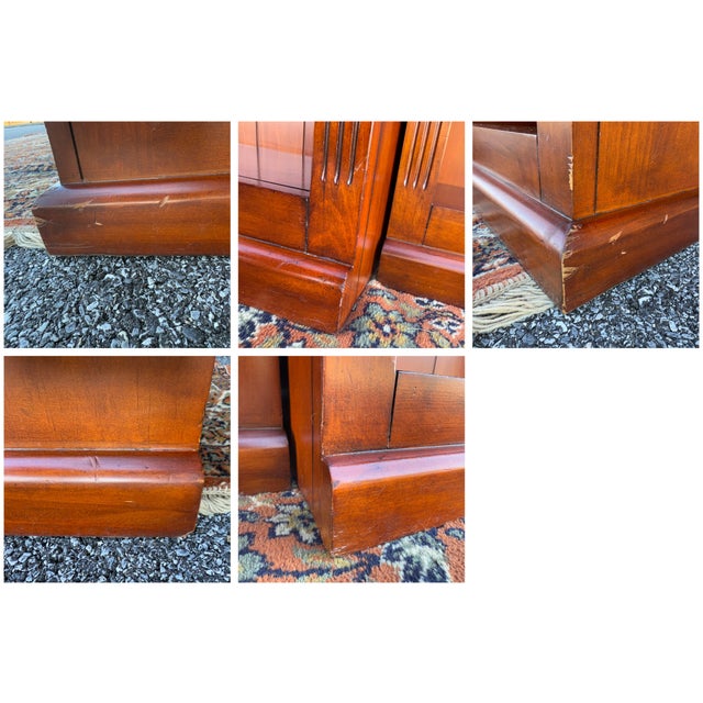 2000s Ballard Designs Tuscan Pine Left, Right, & Center Bookcase Set in Antique Cherry Finish - 3 Pieces For Sale - Image 16 of 16