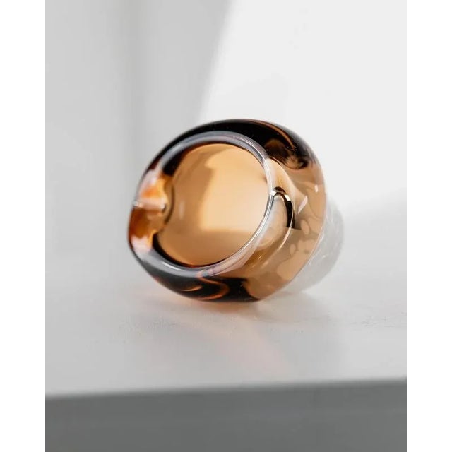 White Vintage Czech Glass Bowl or Ashtray by Pavel Stejskal for Beranek Skrdlovice, 1970s For Sale - Image 8 of 11