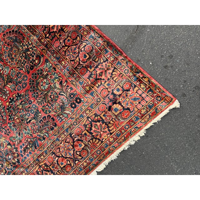 8ft 8in × 12ft Persian Sarouk Area Rug For Sale - Image 9 of 17
