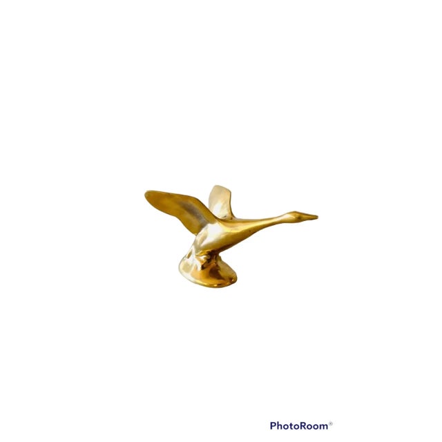 Vintage Solid Brass Birds, a Pair For Sale In Los Angeles - Image 6 of 9