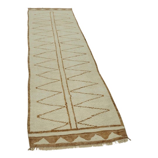 Beige Bohemian Runner Rug For Sale