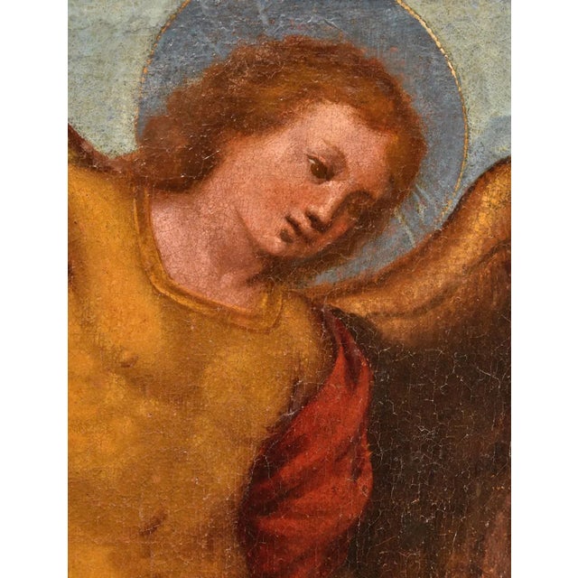 Baroque Tuscan School Artist, Saint Michael the Archangel, 1580, Oil on Canvas, Framed For Sale - Image 3 of 16