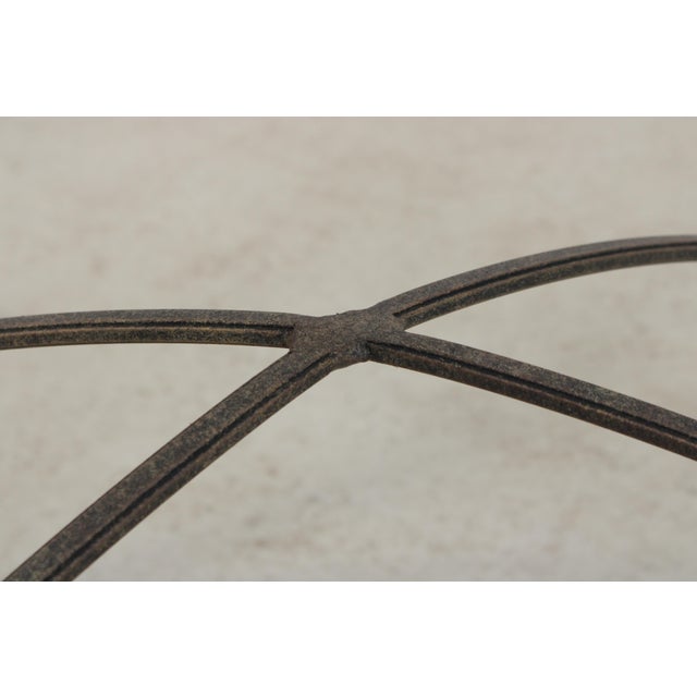 Outdoor Cast Aluminum Glass Top Patio End Table For Sale In Philadelphia - Image 6 of 14