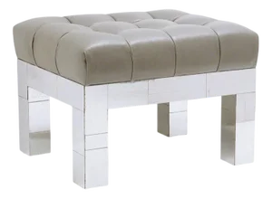 Cityscape Series Vanity Stool or Ottoman by Paul Evans, 1970s
