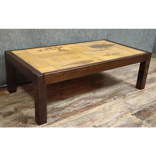 1940s Vintage Herbarium Coffee Table, 1940s For Sale - Image 5 of 7