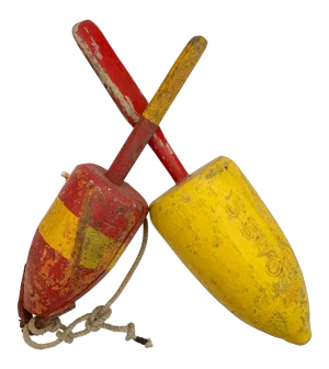 Red & Yellow Wood Buoys, S/2