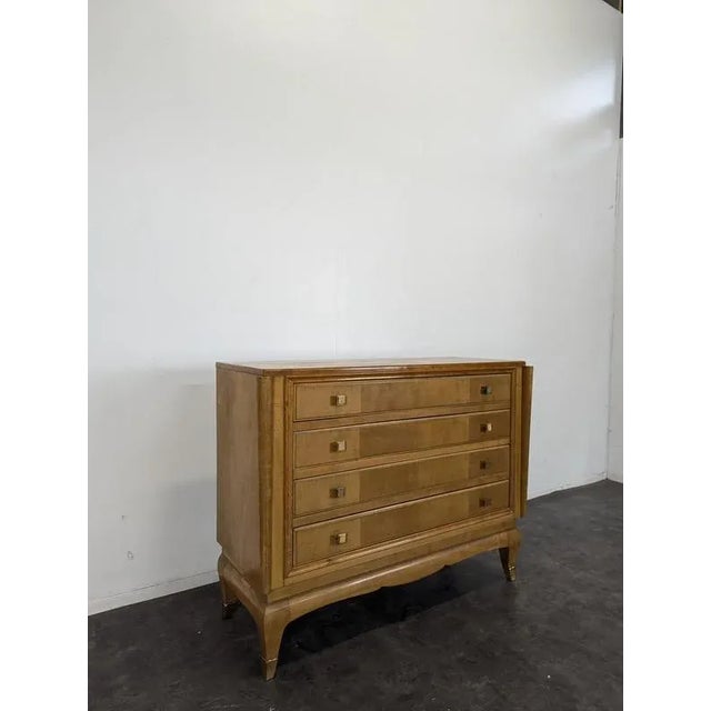 Chest of Drawers in Maple and Sycamore Wood by André Arbus and René Prou, in Very Good conditions.