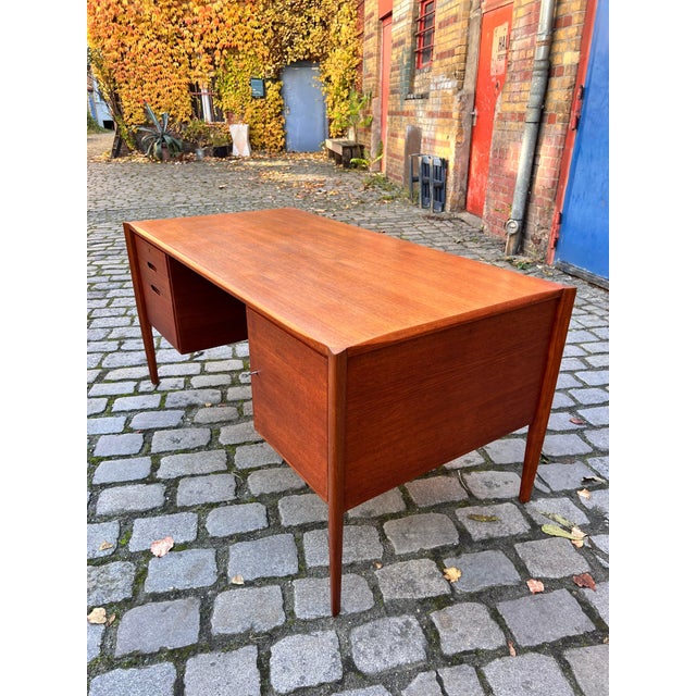 Teak Freestanding Desk by Wilhelm Renz For Sale - Image 6 of 11