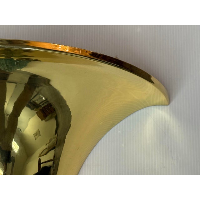 1980s 1980s Karl Springer Purcell Brass + Aqua Glass Wall Sconce For Sale - Image 5 of 12