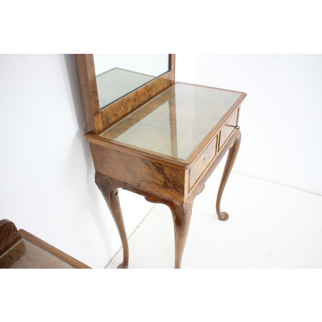 Antique Makeup Vanity with Cabinet, Czechoslovakia, 1920s, Set of 3 For Sale - Image 11 of 18