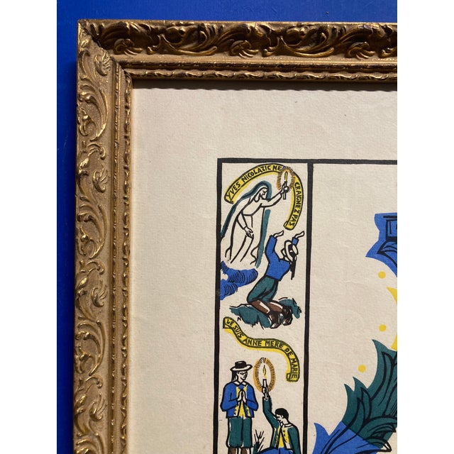 Marie-Claire Sibertin-Blanc, Sainte-Anne D'auray, 1920s, Paper, Framed For Sale - Image 4 of 18