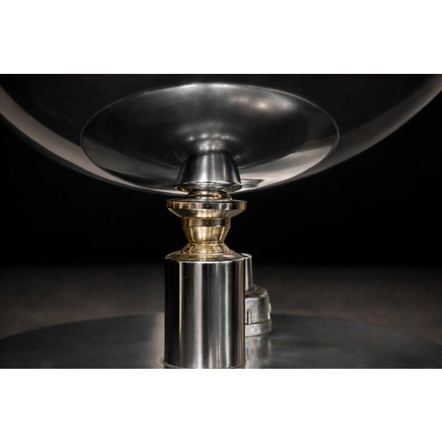 Dominici 1950s Rewired Brazilian Modern Chrome Table Lamp by Dominici For Sale - Image 4 of 15