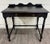 This is a stunning vintage William & Mary Revival mahogany writing desk featuring classic turned legs, a raised gallery...