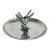 1970s Vintage Boho Chic Figurative Chrome Large Billed Ducks Ashtray With Snuffer. For Sale