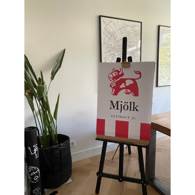 Pop Art Mikael Reuter, Mjölk, Exibition Poster Ur Killektonen Sweden Pop Art, Printed in Sweden For Sale - Image 3 of 14