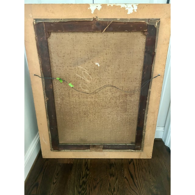 Gold 19th Century River Landscape Oil Painting For Sale - Image 8 of 12