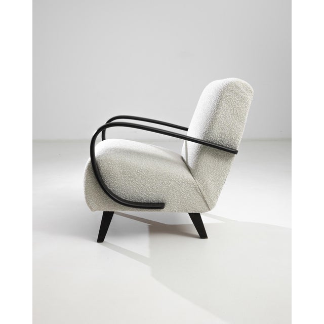 Mid-Century Modern 1950s Czech Wooden Armchair by J. Halabala For Sale - Image 3 of 7