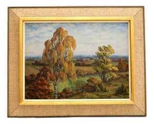 A. Madssen, Impressionist Style Landscape, 1925, Oil on Canvas