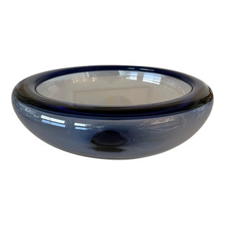 Mid Century Modern Blue Bowl by Holmegaard For Sale