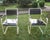 Mid-Century Iron and Wood Painted Garden Chairs, Set of 2 For Sale - Image 4 of 11