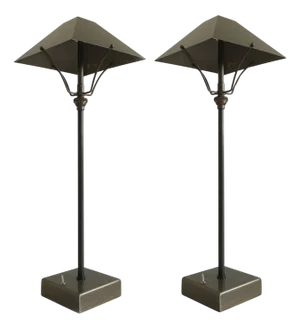 Italian Burnished Brass Cordless Table Lamps by Dimore Di Lucia Valzelli, Set of 2