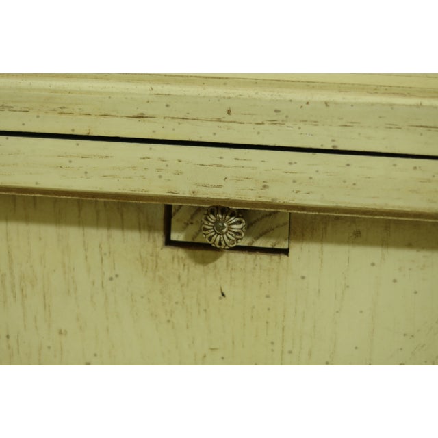 Thomasville Country French Flip Top Oak Server Cabinet For Sale - Image 11 of 12