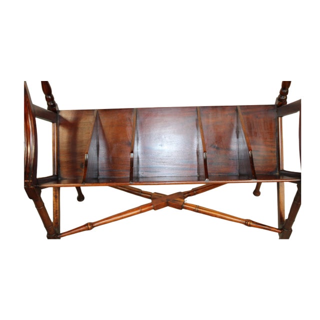 Vintage Traditional Mahogany Book Trough Console Tables - a Pair For Sale - Image 11 of 11
